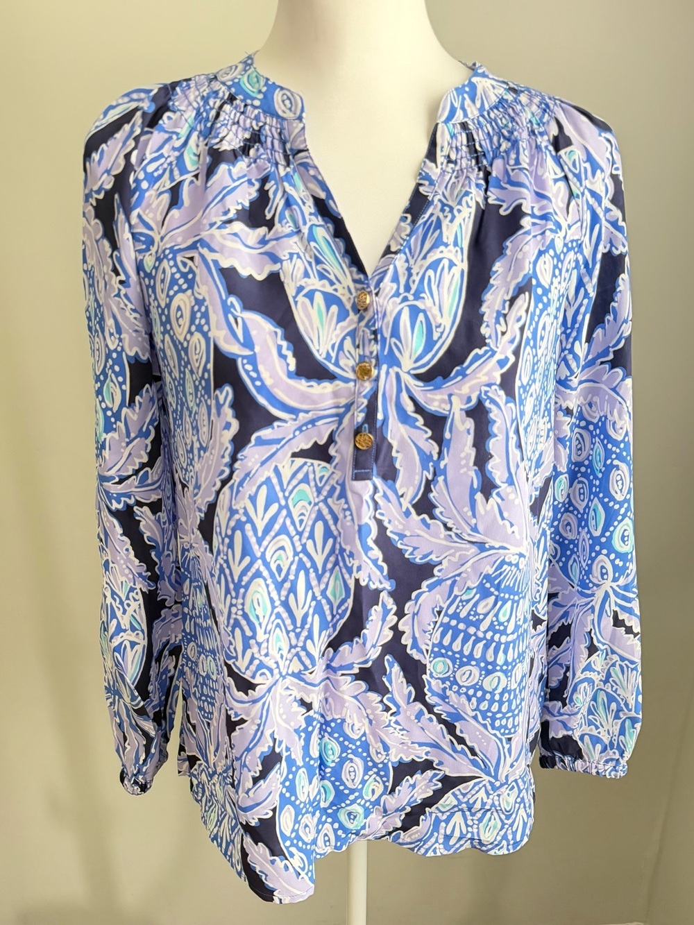 Lilly Pulitzer Elsa Silk Blouse Size XXS - Picture 2 of 7